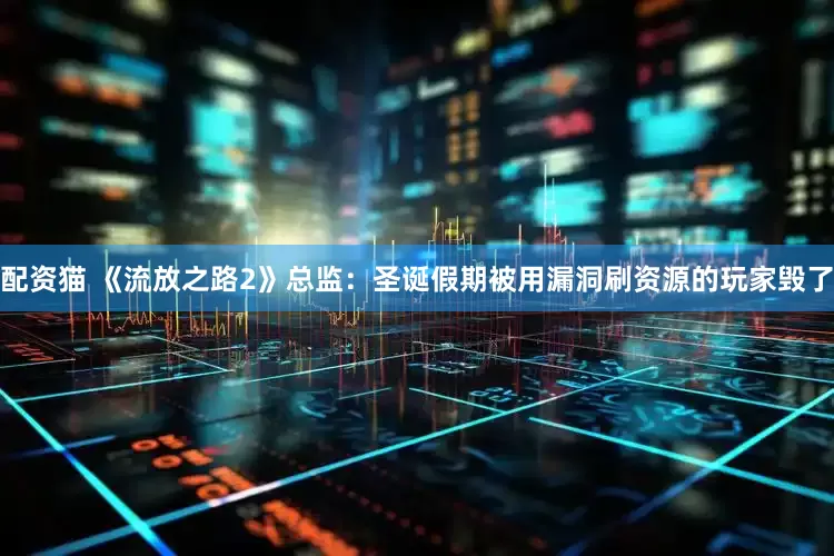 配资猫 《流放之路2》总监：圣诞假期被用漏洞刷资源的玩家毁了